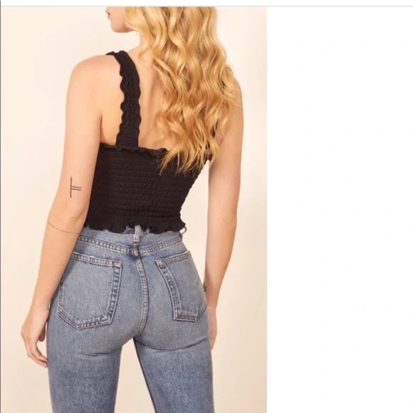 Reformation Leonore Smock Crop Top - Picture 3 of 3